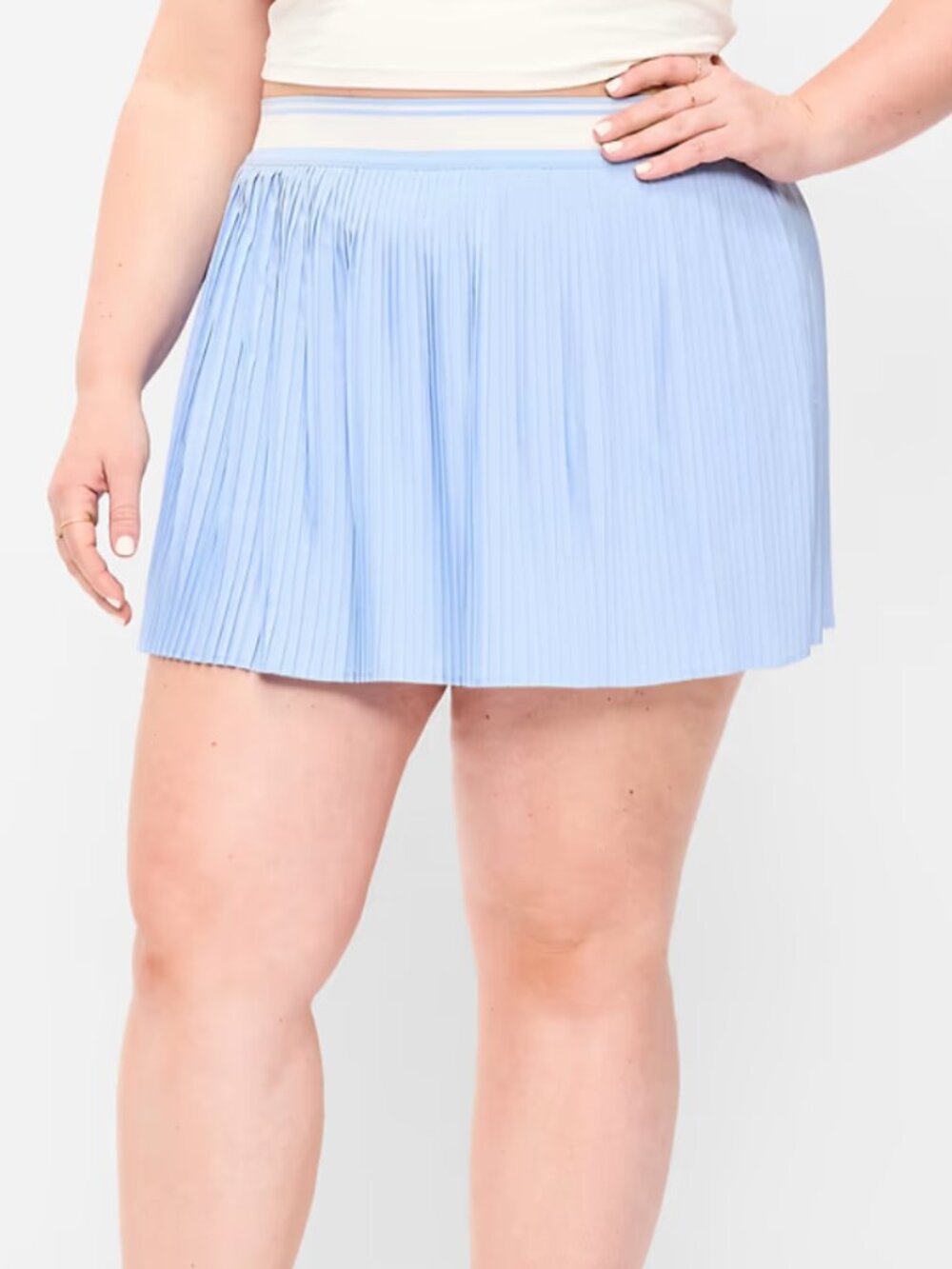 Old Navy Extra High Waisted Micro Pleated Skort Size 2X Monet Blue